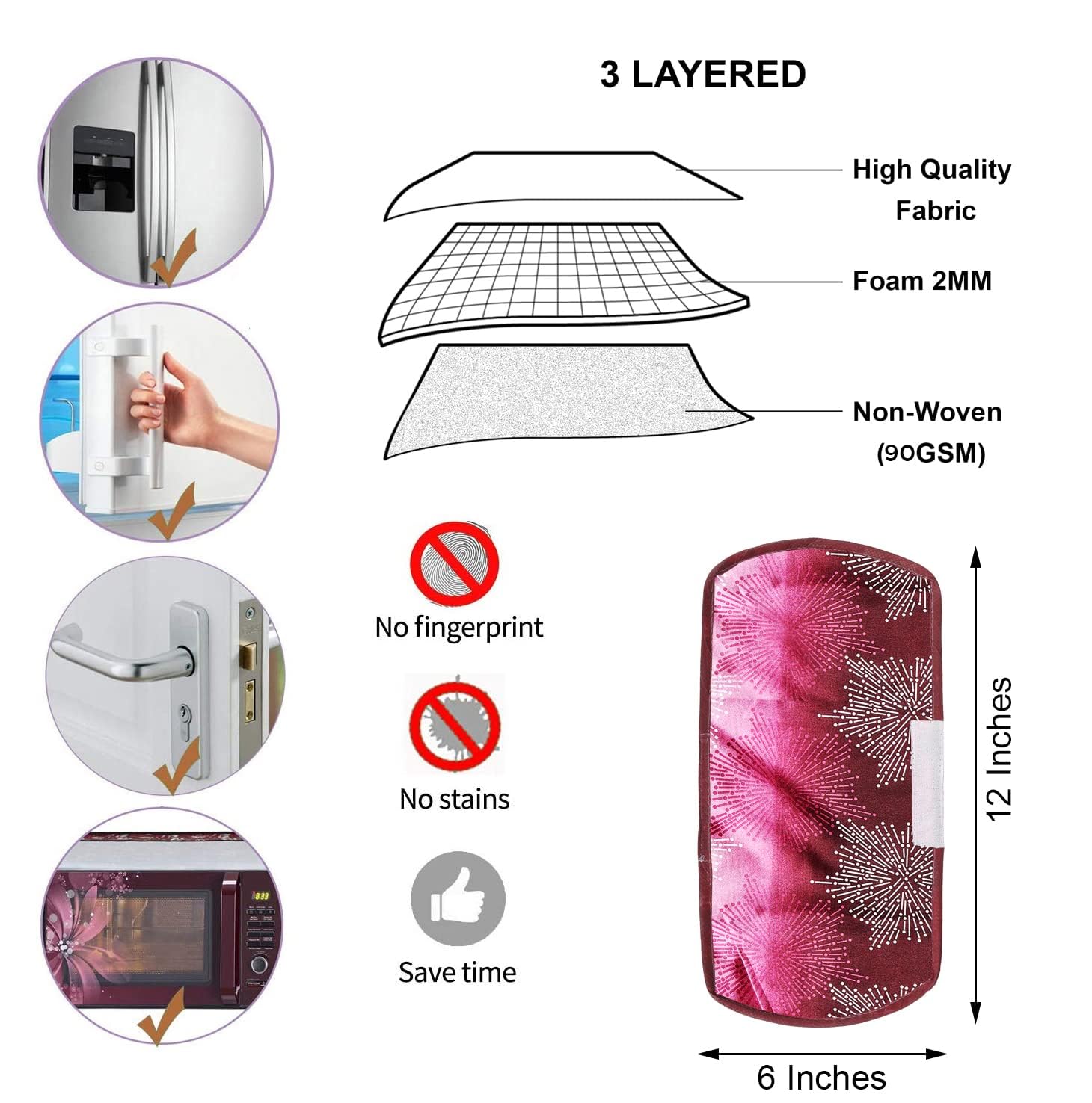 4928 Fridge Cover Handle Cover Polyester High Material Cover For All Fridge Handle Use ( Set Of 2 Pcs ) Multi Design DeoDap 4928 Fridge Cover Handle Cover Polyester High Material Cover For All Fridge Handle Use ( Set Of 2 Pcs ) Multi Design DeoDap